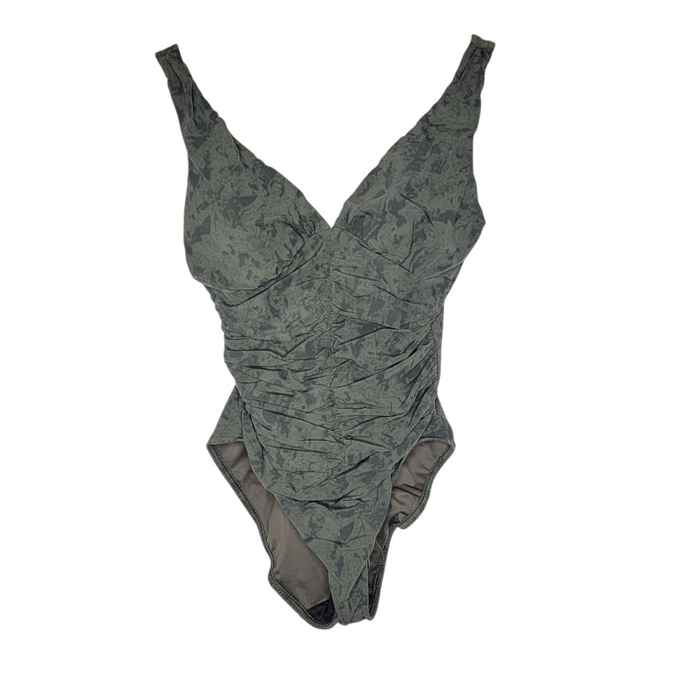 Miraclesuit Green One Piece Swimsuit with Ruched Design